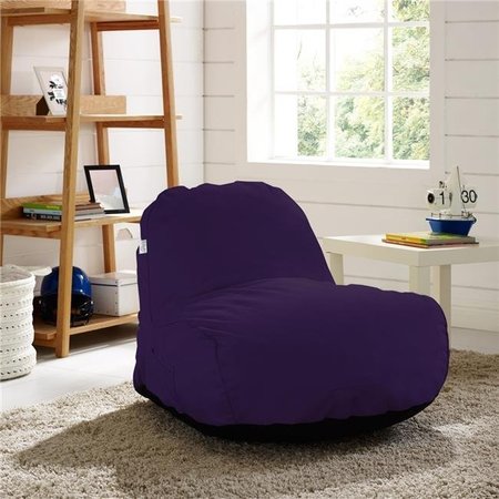 POSH LIVING Posh Living BB144-28PL-UE Nylon Bean Bag Chair; Lounge Chair; Memory Foam Chair & Floor Chair; Purple - 31.9 x 30.7 x 30.3 in. BB144-28PL-UE